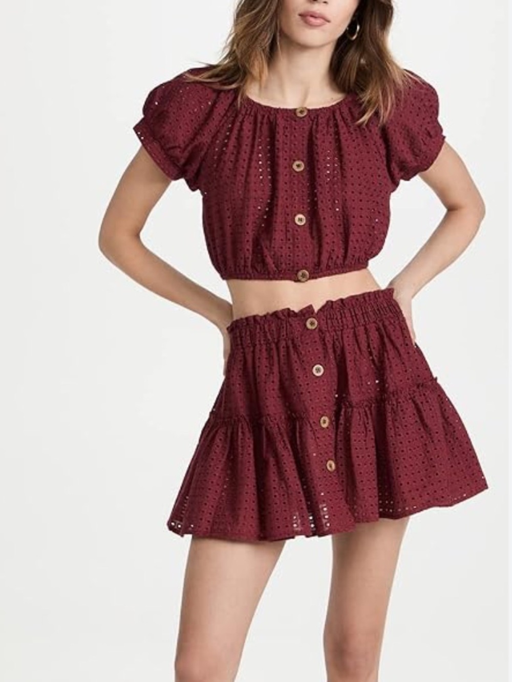 Eberjey Harper Crop Top and Skirt Set / Swim Coverup